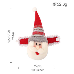 Christmas elastic curtain tiebacks - santa design