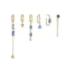 Wholesale 1 Set Elegant Simple Style Geometric Tassel Plating Inlay Brass Zircon 18k Gold Plated Drop Earrings