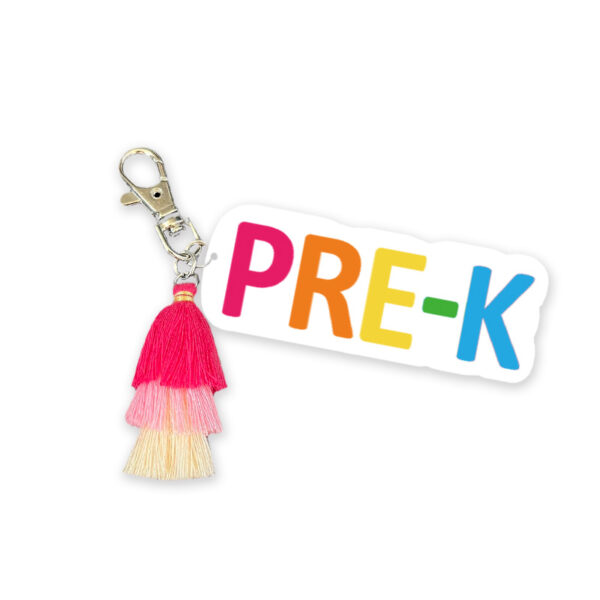 Wholesale Cross-Border Supply Back-To-School Season Teacher Keychain Student School Bag Pendant Grade Color Letter Key Cover