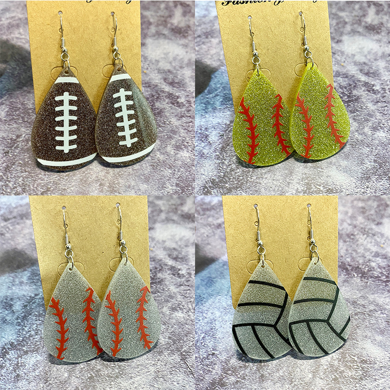 Wholesale Cross-border Srts Earrings Ball Srts Classic Water ops Flash Acrylic Earrings Mother's Day Gift Earrings Sply