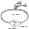Wholesale New Style Titanium Steel Pearl Adjustable Bracelet