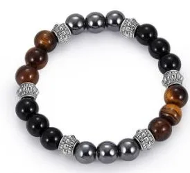 Tiger Eye + Black Gall + Black Agate