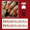 Wholesale Red gradient gold glitter wear nail plate