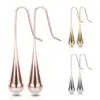 Wholesale 1 Pair Elegant Water Droplets Titanium Steel Plating Drop Earrings