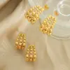 Wholesale 304 Stainless Steel C Shape Ball PVD Coated 18K Gold Plated Real Gold Plated Hip-Hop Vintage Style Simple Style Waterproof Non Tarnish Patchwork Plating Ear Studs