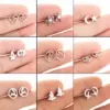 PVD Coated Real Gold Plated Christmas Tree Heart Shape Elk Stainless Steel Simple Style Waterproof Non Tarnish Ear Studs