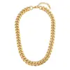 PVD Coated Real Gold Plated 18K Gold Geometric 304 Stainless Steel Punk Waterproof Non Tarnish 304 Stainless Steel Necklace