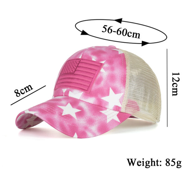 Wholesale Washed old five-pointed star flag cross elastic band Net cap baseball cap cap cap Sun cap B861