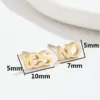 Wholesale PVD Coated Real Gold Plated Letter Stainless Steel Fashion Waterproof Non Tarnish Ear Studs