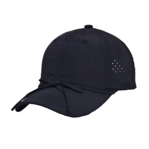 Black-children's bow quick-drying mesh cap / free size -50-54cm