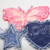 Wholesale New Denim Star Butterfly Love Cloth Sticker Patch Embroidered Pieces Cloth Sticker Clothing Bag Hand-stitched Decorative Cloth Sticker