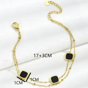 Wholesale PVD Coated Real Gold Plated 14K Gold Geometric 304 Stainless Steel Simple Style Waterproof Non Tarnish 304 Stainless Steel