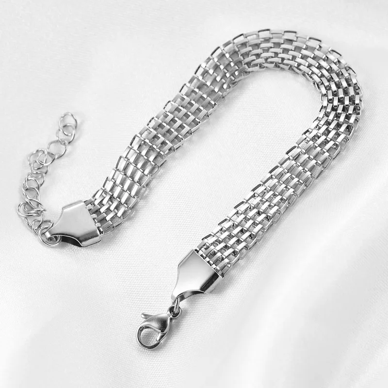 Wholesale Retro Geometric Solid Color Titanium Steel Bracelets 1 Piece