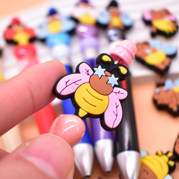 oly-03020f5cfb5eb8a01954807285444fa9 Wholesale Random 100pcs Insect Firefly Pen Beads PVC Beads