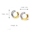 Wholesale 1 Pair Casual Simple Style Round Color Block Plating Titanium Steel Earrings