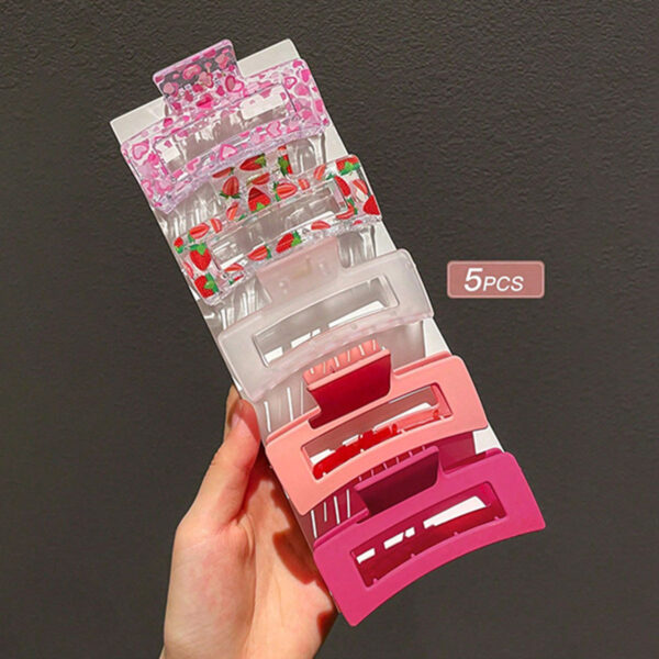 Wholesale Heart Print Summer Heat Square Hair Shark Clip