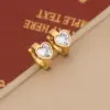 Wholesale Fashion Heart Shape Stainless Steel Pearl Plating Inlay Zircon Bracelets Earrings Necklace