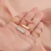 304 Stainless Steel Customization Laser Engraving Solid Color Ion Plating (IP) 18K Gold Real Gold Plated Simple Style Waterproof Non Tarnish Paperclip Chain Lobster Trier Clasp Closure Bracelets