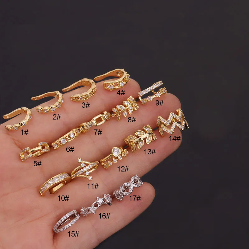 Wholesale Fashion Flower Inlaid Zircon Copper Earrings