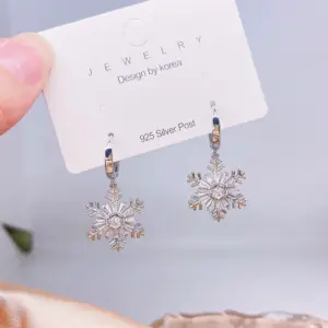 D0294 Snowflake Ear Clip Silver