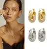Wholesale 1 Pair Shiny Geometric Inlay Copper Zircon Earrings