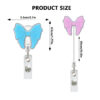 Wholesale New Acrylic Pink Bow Retractable and Rotatable Badge Reel Medical Lady Id Buckle Easy-Pull Buckle