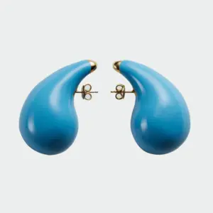 Enamel Turquoise Blue Earrings