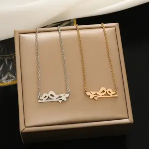 Wholesale PVD Coated Gold Plated Stainless Steel Fashion Waterproof Non Tarnish 304 Stainless Steel Necklace