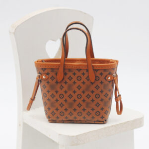 Vegetable bag small flower light brown