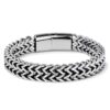 Wholesale Spot explosions Europe and the United States new titanium steel bracelet men's bracelet stainless steel double row square chain magnet buckle bracelet