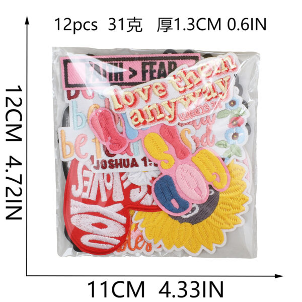 oly-034c226be6d2c5bfb14f068a5028a8c6 Wholesale Faith Theme Embroidery Cloth Sticker Yesu Patch Bag Decoration per Tie Bless Inspirational Language Computer Embroidery Zhangzi