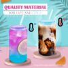 Wholesale New Glass Cup 16oz Gradient Colorful with Colorful Pp Lid Colorful Straw