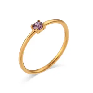 Gold / No. 9 / February Amethyst Zircon