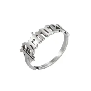 Princess Ring Steel Color / Adjustable Opening