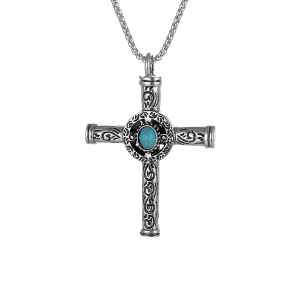 Wholesale Ins Style Necklace Men's Versatile Cross Sweater Chain Internet Celebrity Trendyy Aessories Titanium Steel Necklace