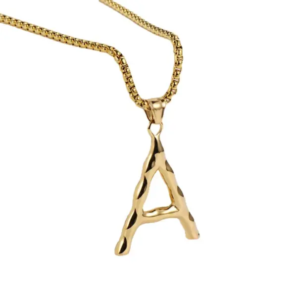 Wholesale Stainless Steel 18K Gold Plated Fashion Polishing Letter