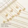 Wholesale PVD Coated 14K Gold Real Gold Plated Constellation Stainless Steel Titanium Steel Fashion Waterproof Non Tarnish 304 Stainless Steel Necklace