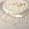 Wholesale PVD Coated 18K Gold Real Gold Plated Round Flower 304 Stainless Steel Fashion Waterproof Non Tarnish 304 Stainless Steel Lobster Trigger Clasp Closure Necklace