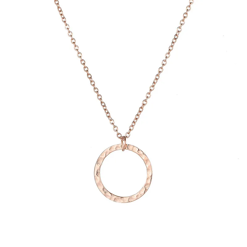 Wholesale PVD Coated 14K Gold Real Gold Plated Geometric Stainless Steel Fashion Waterproof Non Tarnish 304 Stainless Steel Necklace