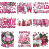 oly-036639a01f53f4c224a7c09a68f395ac Wholesale Pink Christmas Heat Transfer Printing UV DTF Ready to Press Transfers Wraps