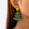 oly-0372b037957ac64d1f9e8671ebf164ca Wholesale Snowman Christmas Tree Earrings