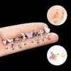 Wholesale 1 Piece 316L Stainless Steel Copper Artificial Pearls Zircon Ear Cartilage Rings & Studs Star Heart Shape Butterfly Waterproof Non Tarnish Surgical Steel