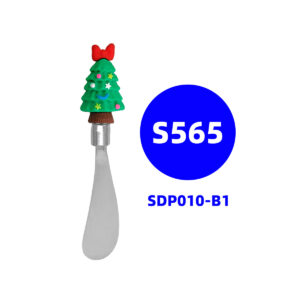 3d christmas tree cream knife / Silver