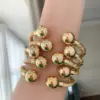 Wholesale Streetwear Round Copper Plating 18k Gold Plated Bracelets Necklace