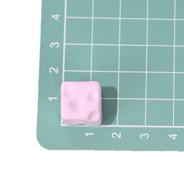 Wholesale Acrylic baking paint texture cheese cube beads