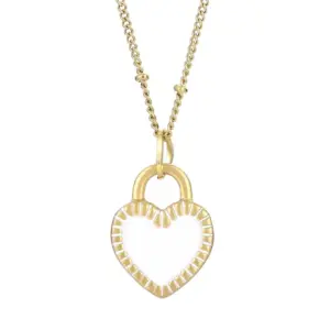 E Style Gold White-KN235275-Z / Necklace