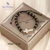 Wholesale XUPING Streetwear Cross 304 Stainless Steel 18K Gold Plated Artificial Gemstones Artificial Pearls Bracelets In Bulk