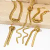 Wholesale PVD Coated Real Gold Plated 16K Gold White Gold Plated Gold Plating Knot 304 Stainless Steel Casual Waterproof Non Tarnish Bracelets Earrings Necklace