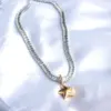 Wholesale Luxurious Simple Style Shiny Star Heart Shape Copper 18k Gold Plated Silver Plated Zircon Pendant Necklace In Bulk