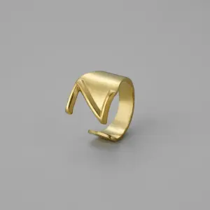 Gold Z Open Ring J382-26 / Adjustable Opening